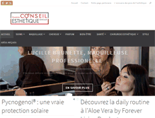 Tablet Screenshot of conseil-esthetique.fr